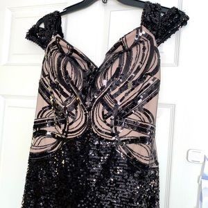 Woman’s sequin evening gown